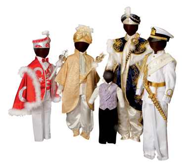 Selection of modern Turkish circumcision outfits. TRC collection. Photograph Joost Kolkman.